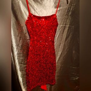 Gorgeous sparkly red dress